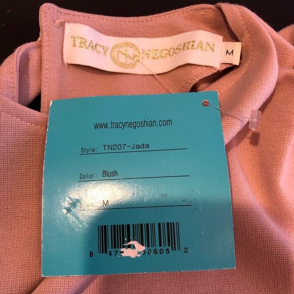 Tracy Negoshian Jada blush light pink sheath dress size Medium NWT - Picture 6 of 13